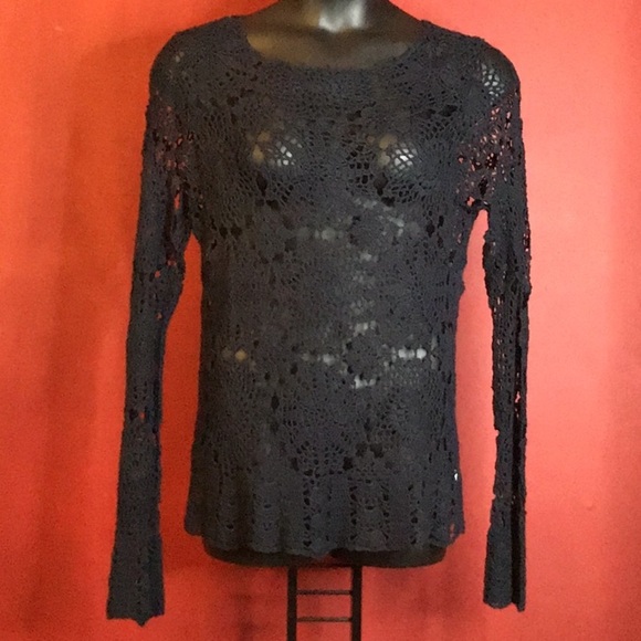 Liz Claiborne Tops - LIZ CLAIBORNE CROCHET TOP SIZE L
